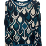 maglia fantasia con georgette PER25667 OTTANIO MARICLA