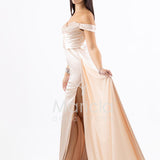 Abito lungo scollo omerale JC35274 CHAMPAGNE MARICLA ELEGANCE