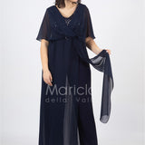 tuta corpetto paiette JC35041 BLU MARICLA ELEGANCE
