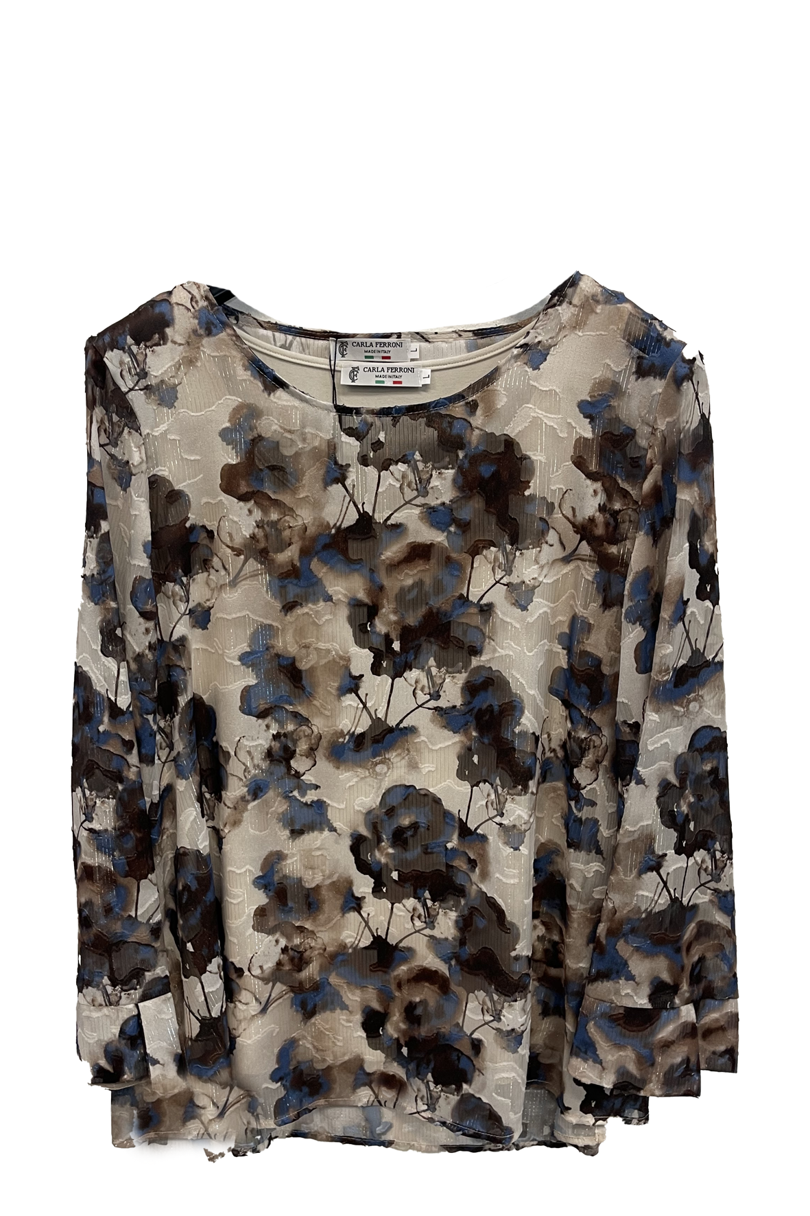 Maglia casacca fantasia doppiata CF50029 BEIGE MARICLA