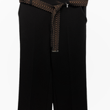 pantalone scuba crepe con cintura fantasia MS8106SC NERO MARICLA