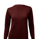 Maglia  a rombi 100% lana CF4366 RUBINO CARLA FERRONI
