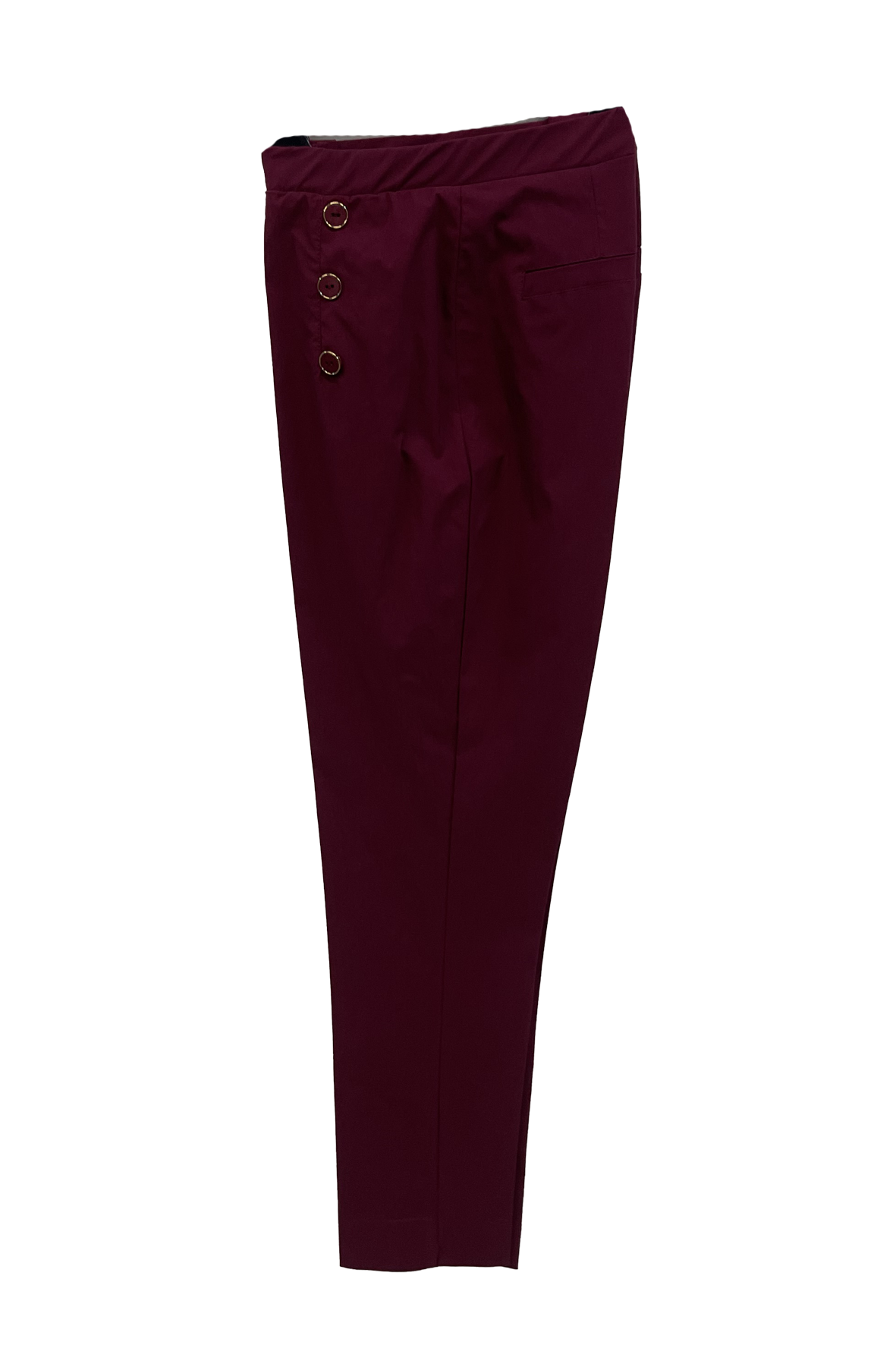 pantalone elasticizzato con bottoni MS5720SC AMARONE MARICLA