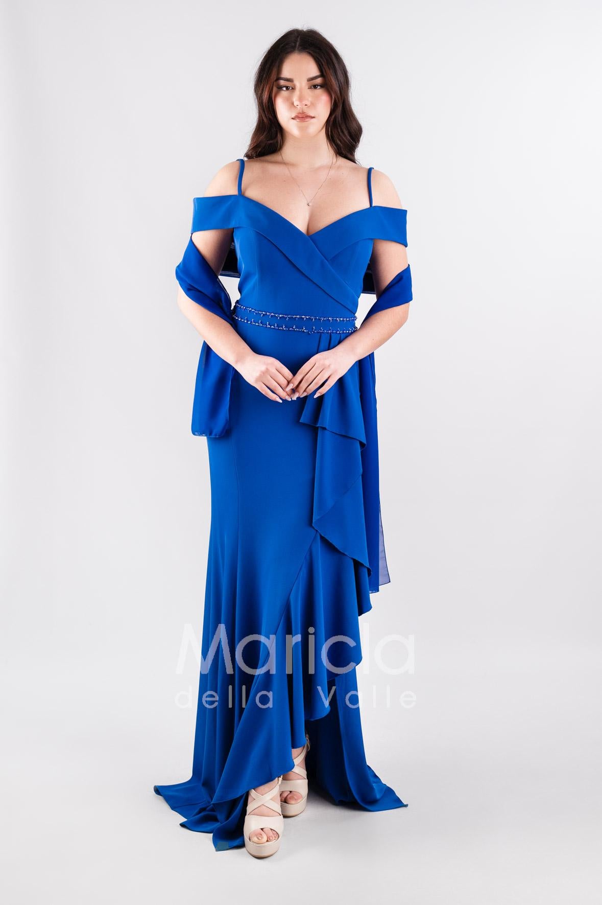 abito lungo omerale PF303 ROYAL PAOLA FORTI