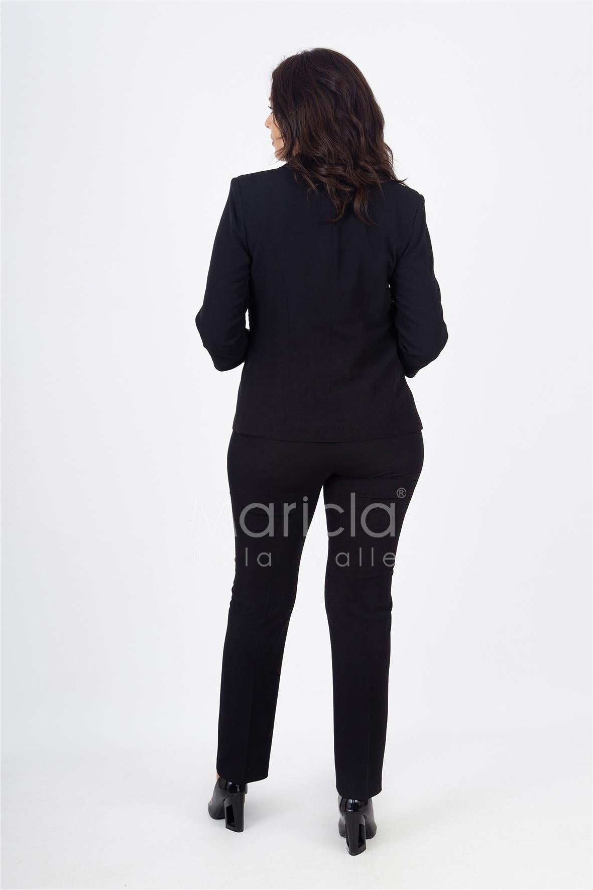 tailleur 3pz ricamo PF400TP NERO/BIANCO PAOLA FORTI