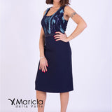 Tubino con giacchino<BR/> PF4000EX BLU PAOLA FORTI