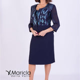 Tubino con giacchino<BR/> PF4000EX BLU PAOLA FORTI