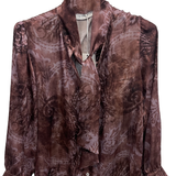 Camicia in fantasia con fiocco GR1376 AMARONE MARICLA