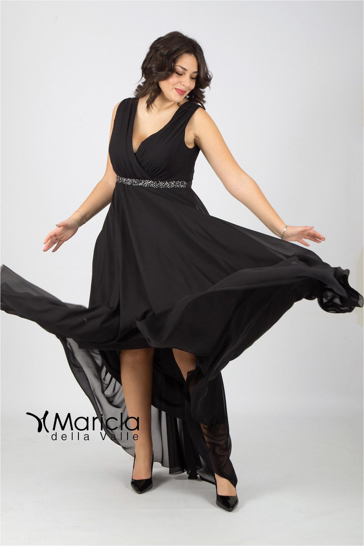 con fascia strass PF215 NERO PAOLA FORTI