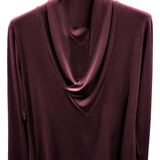 Maglia tinta unita con scollo a cascsata GR1416 AMARONE MARICLA