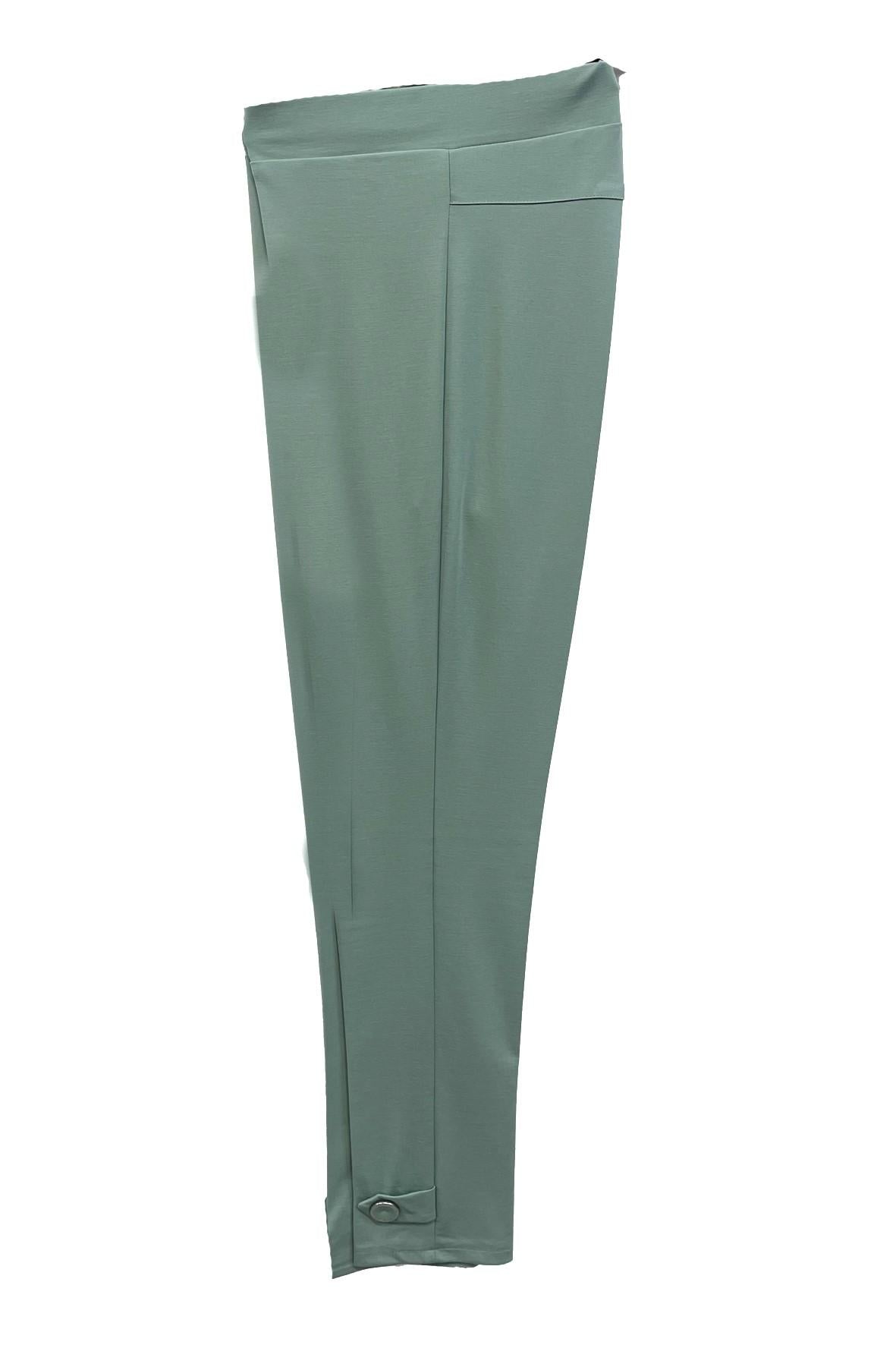 pantalone punto milano viscosa con fibbia MS2780SC MENTA MARICLA