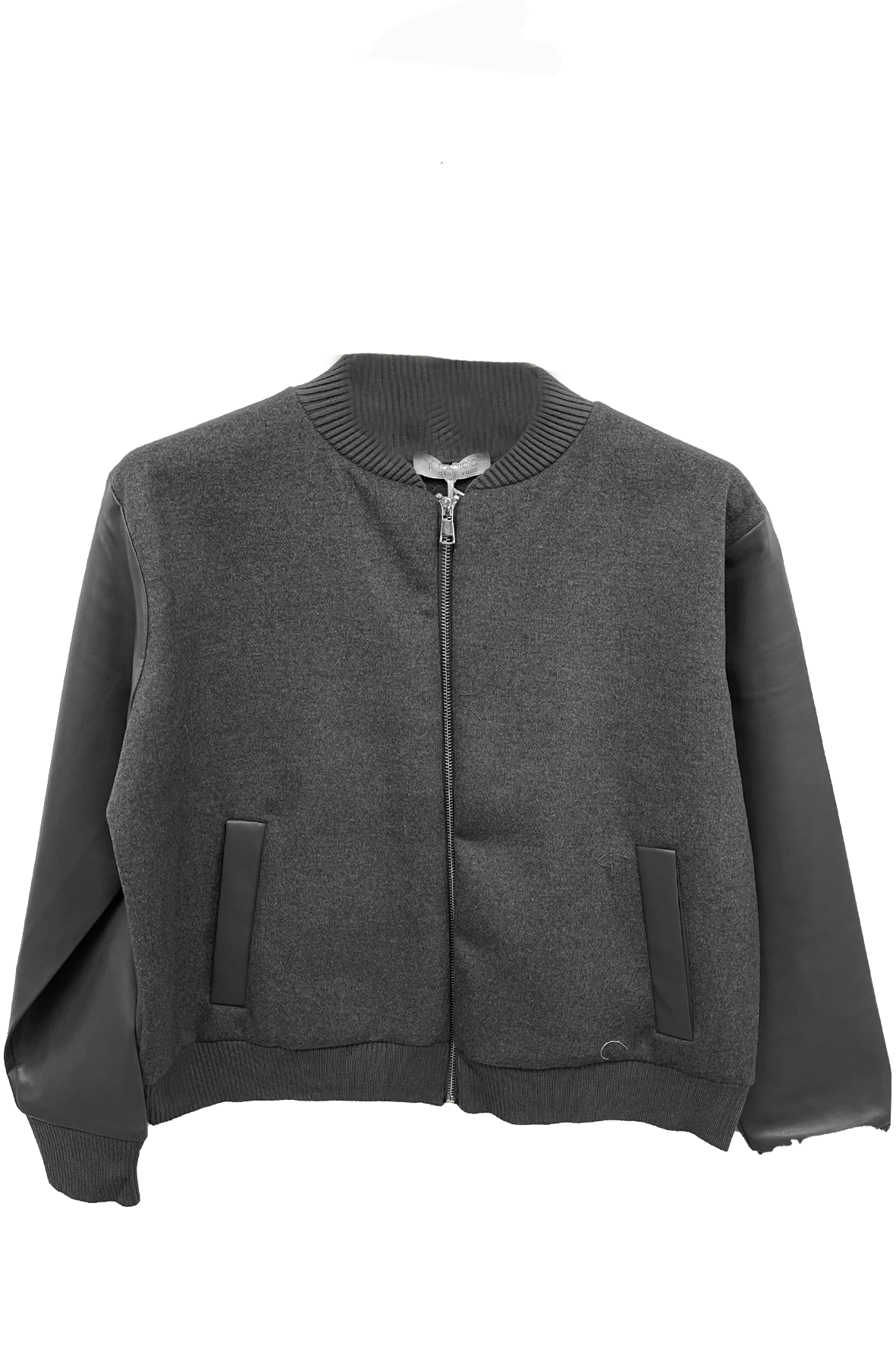 giacca zip panno e lana A26IMP03060 GRIGIO MARICLA