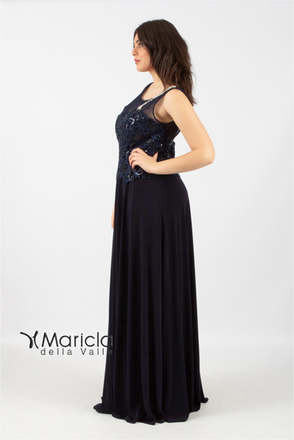 Abito con ricamo MARICLA81AB BLU MARICLA ELEGANCE