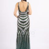 Abito a sirena in paiette FP883020 VERDE MARICLA ELEGANCE