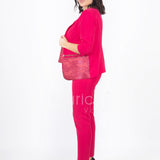 tailleur con giacca lavorata SH305 FUCSIA SHARON
