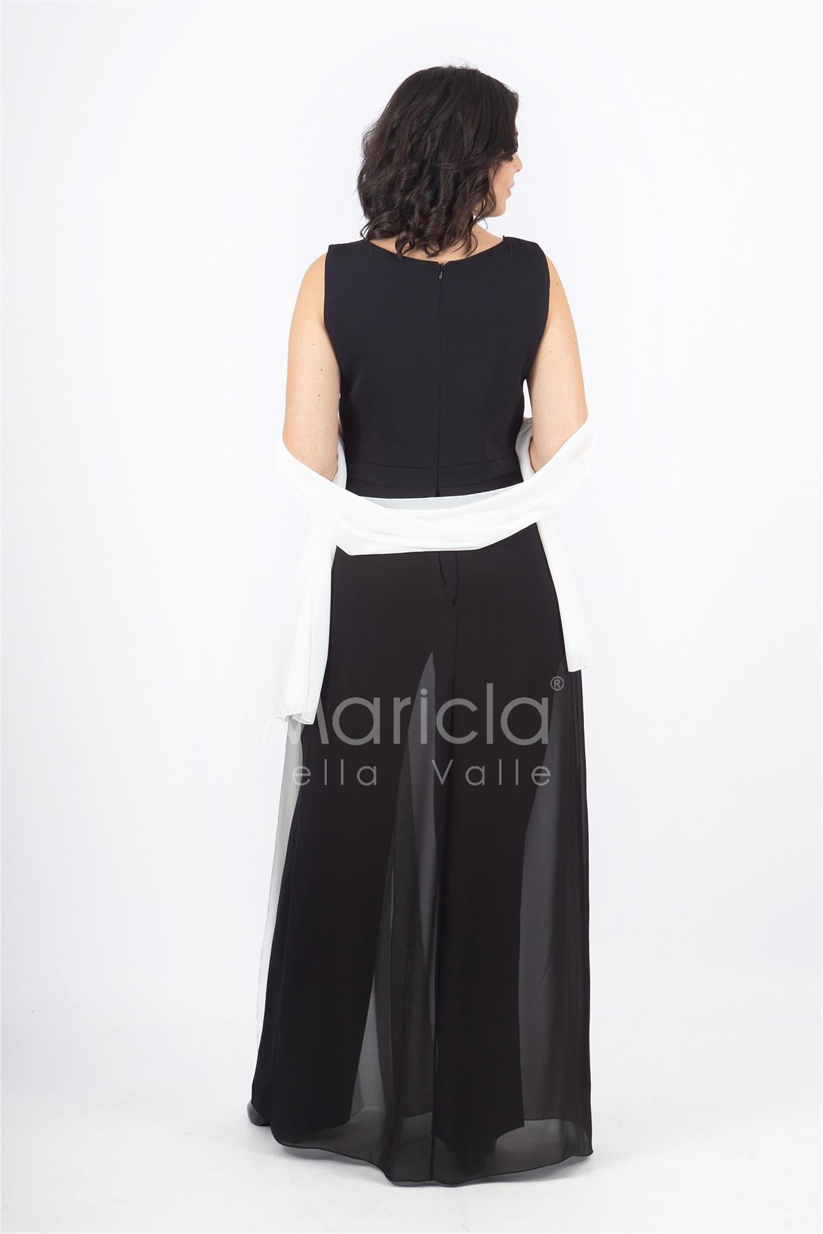 tuta ricamo laser con pannello PF506 NERO PAOLA FORTI