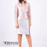 tubino con giacca ric. AD200 ROSA MARICLA ELEGANCE