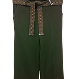 pantalone scuba crepe con cintura fantasia MS8106SC MILITARE MARICLA