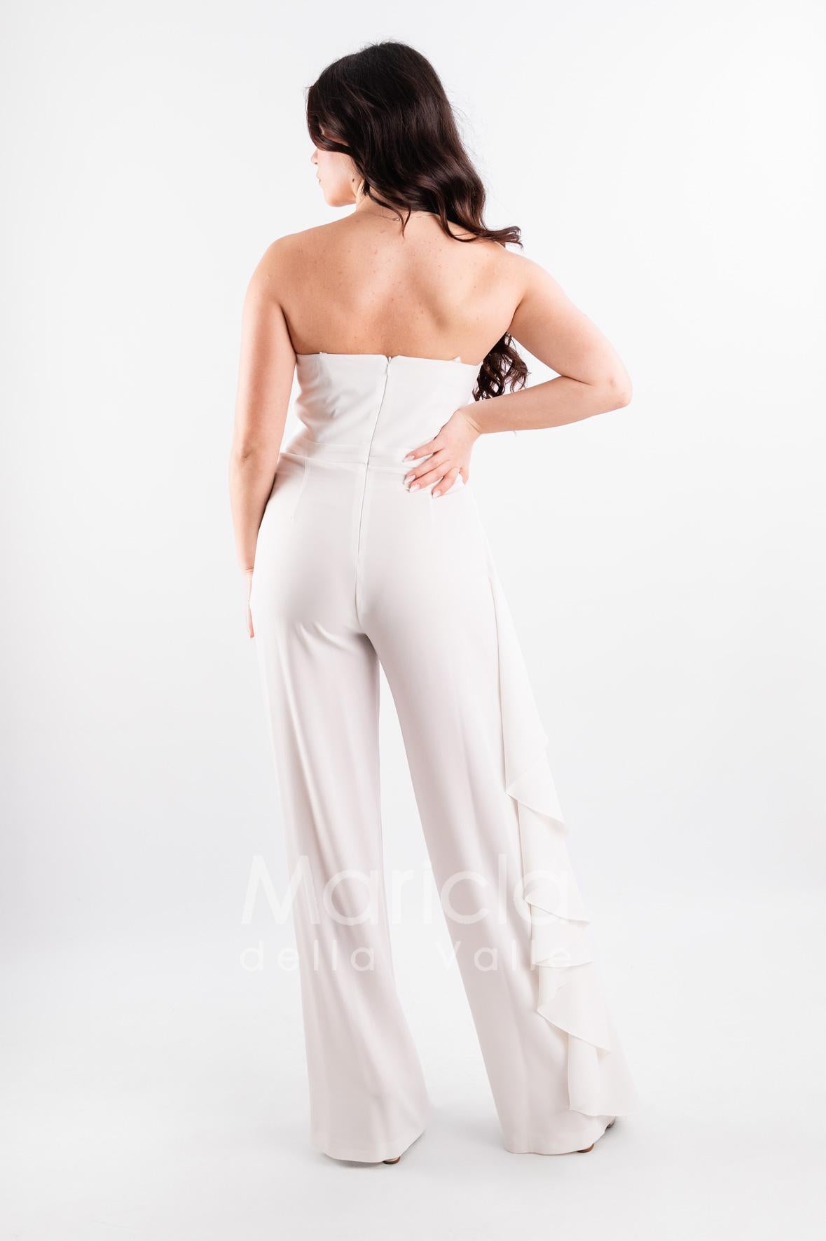 tuta con baschina PF108 BIANCO PAOLA FORTI