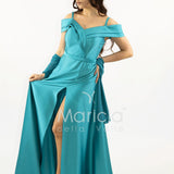 abito lungo scollo omerale SH854AL OTTANIO SHARON