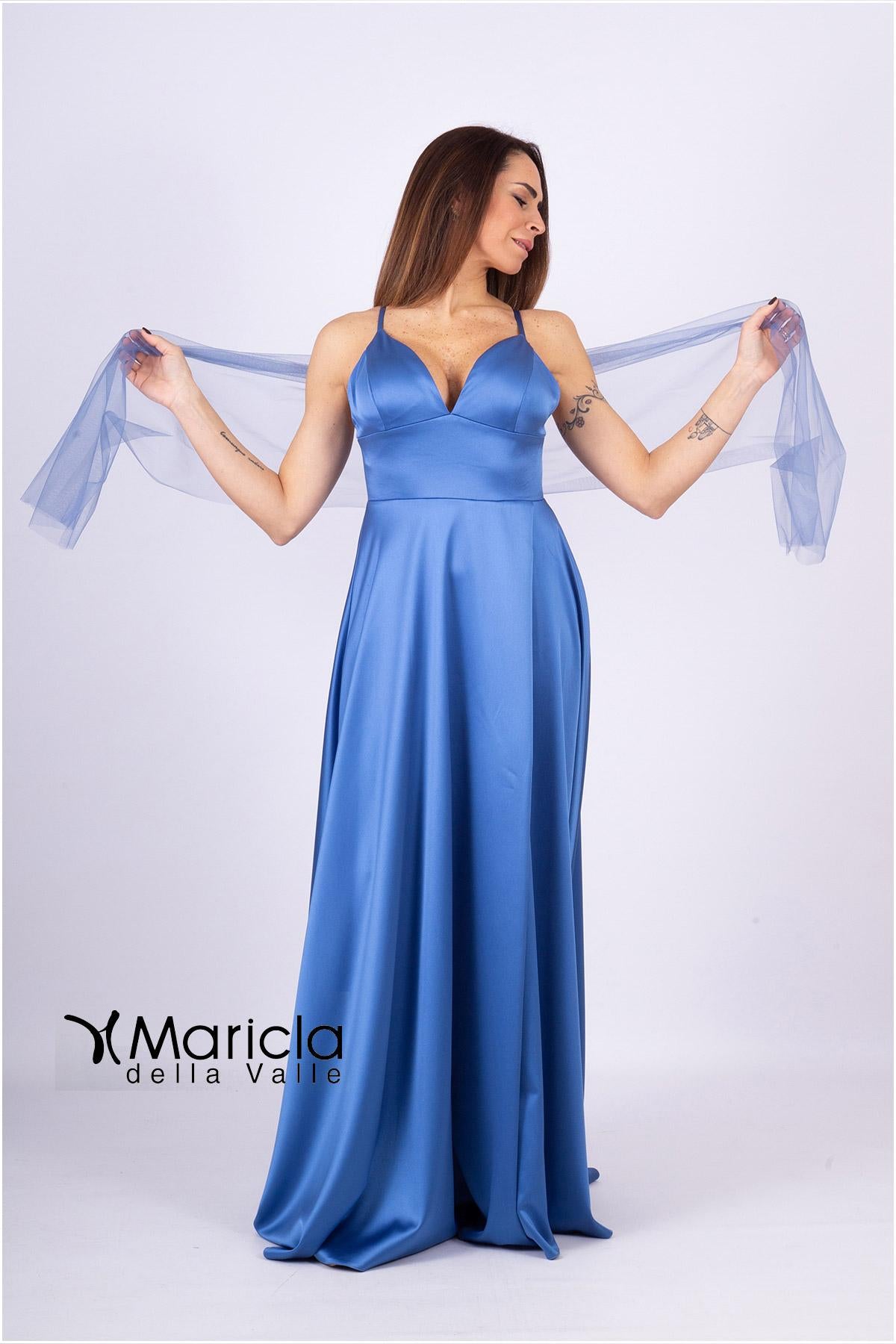 con spacco later, VI3617 INDACO MARICLA ELEGANCE