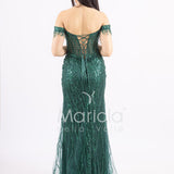 Abito a sirena scollo omerale FP881007 VERDE MARICLA ELEGANCE