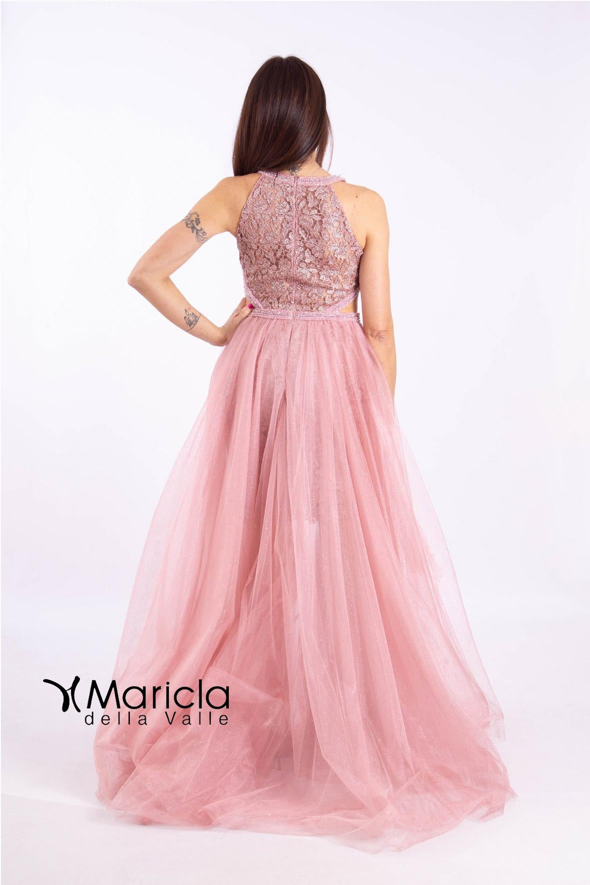 macramè con toulle CAN8053 ROSA MARICLA ELEGANCE