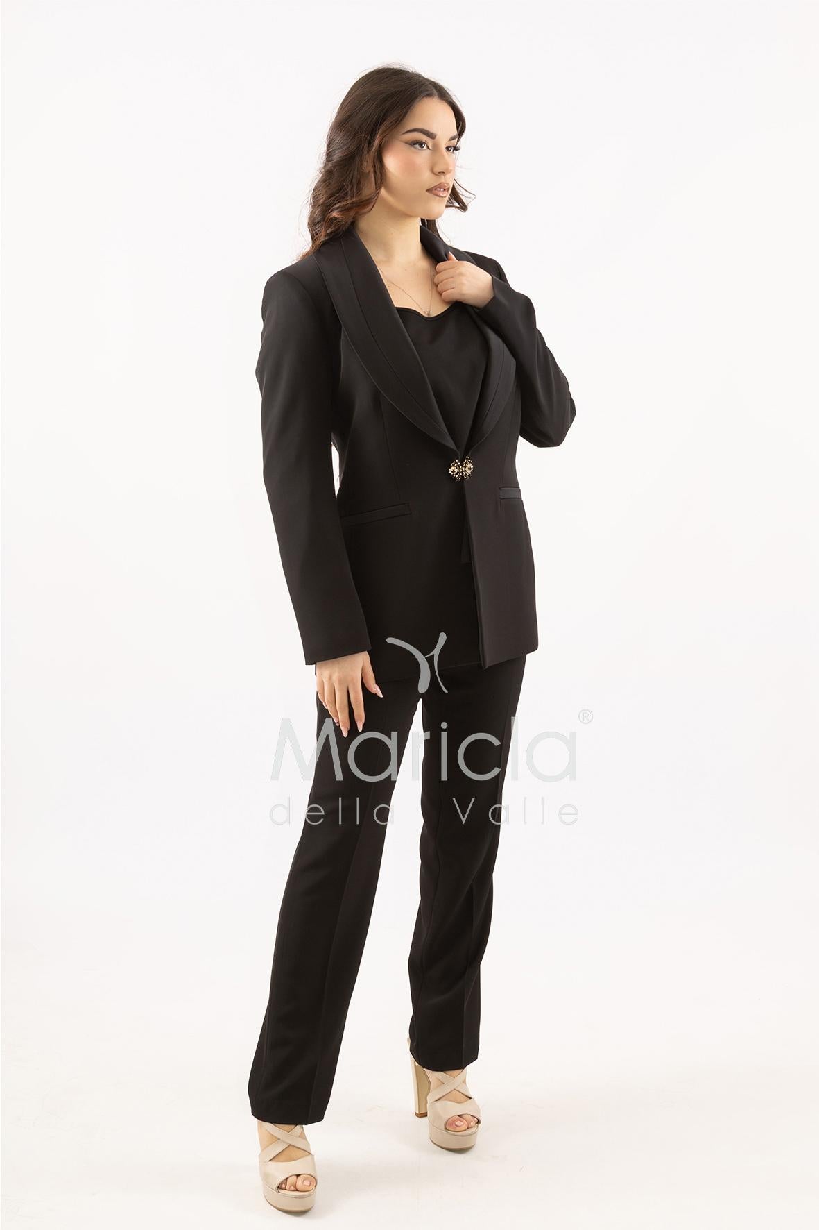 Tailleur smoking Completo 3 pezzi SH726TP NERO SHARON