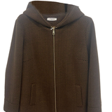 cappotto diagonale cappuccio fantasia DB10709 MORO MARICLA