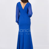 abito manica lunga con gioiello CAR58137 ROYAL MARICLA ELEGANCE
