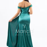 Abito lungo scollo omerale JC35274 VERDE MARICLA ELEGANCE