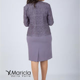 tubino con giacca macramè GU695 GLICINE MARICLA ELEGANCE