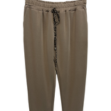 pantalone modal con animalier CS146360 BEIGE MARICLA
