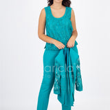 tailleur 3 pz ricamo PF200TP SMERALDO PAOLA FORTI