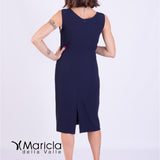 Tubino con giacchino<BR/> PF4000EX BLU PAOLA FORTI