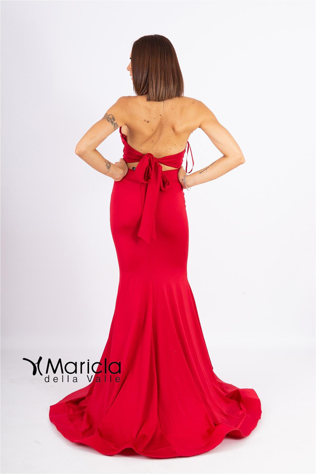 sirena fiocco dietro FP819003 ROSSO MARICLA ELEGANCE