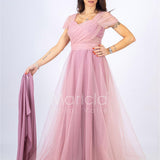 abito incrocio organza JC34898 CIPOLLA MARICLA ELEGANCE