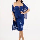 abito midi con rouche SH605AC ROYAL SHARON