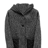 Giaccone piumino fantasia con cappuccio<BR/> LOREDANA NERO MARICLA