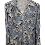 casacca fantasia collo in camicia DB10578 CELESTE MARICLA