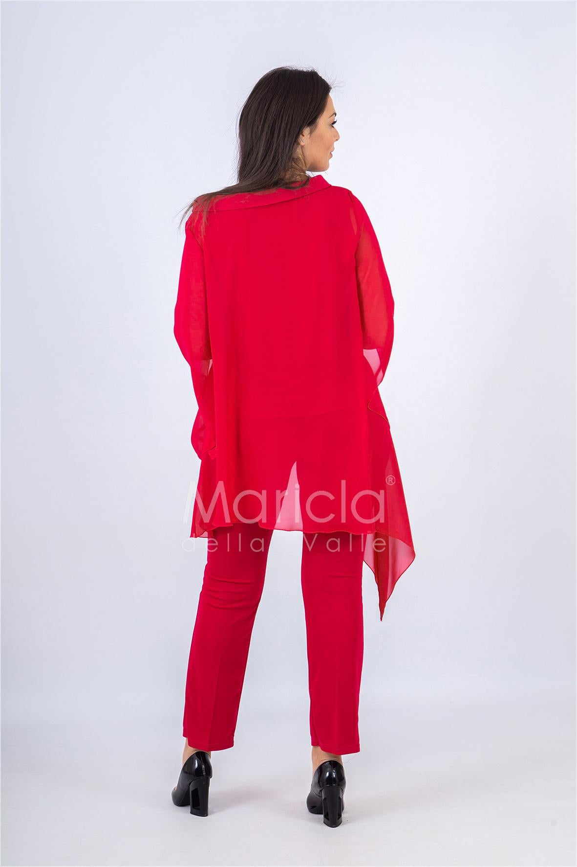 Completo pantalone e casacca PF411 FUXIA PAOLA FORTI