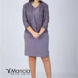 tubino con giacca macramè GU695 GLICINE MARICLA ELEGANCE