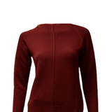 Maglia 100% in lana con lavorazione rigo centrale CF4378 AMARONE CARLA FERRONI
