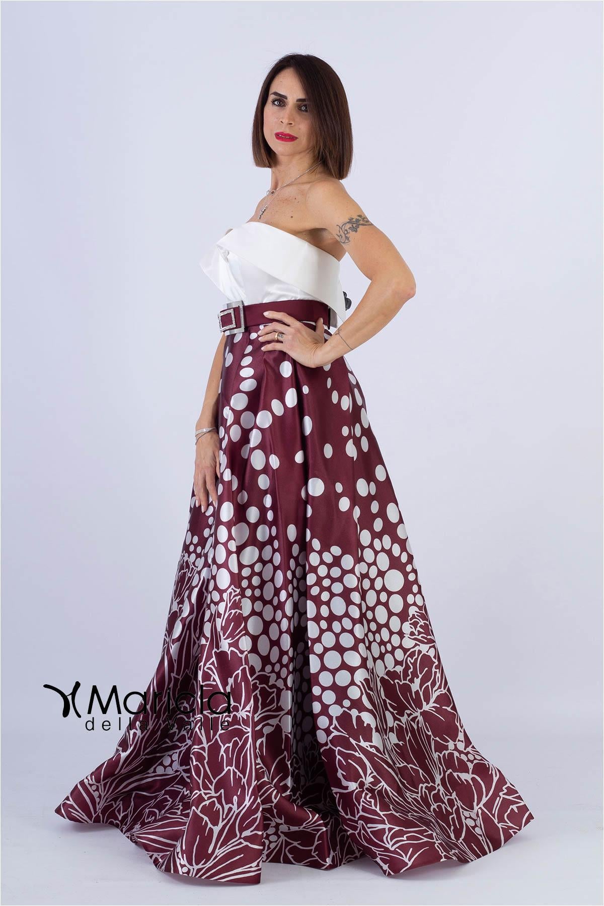 scollo cuore con pois RG3406 AMARENA GIGLI CERIMONIA