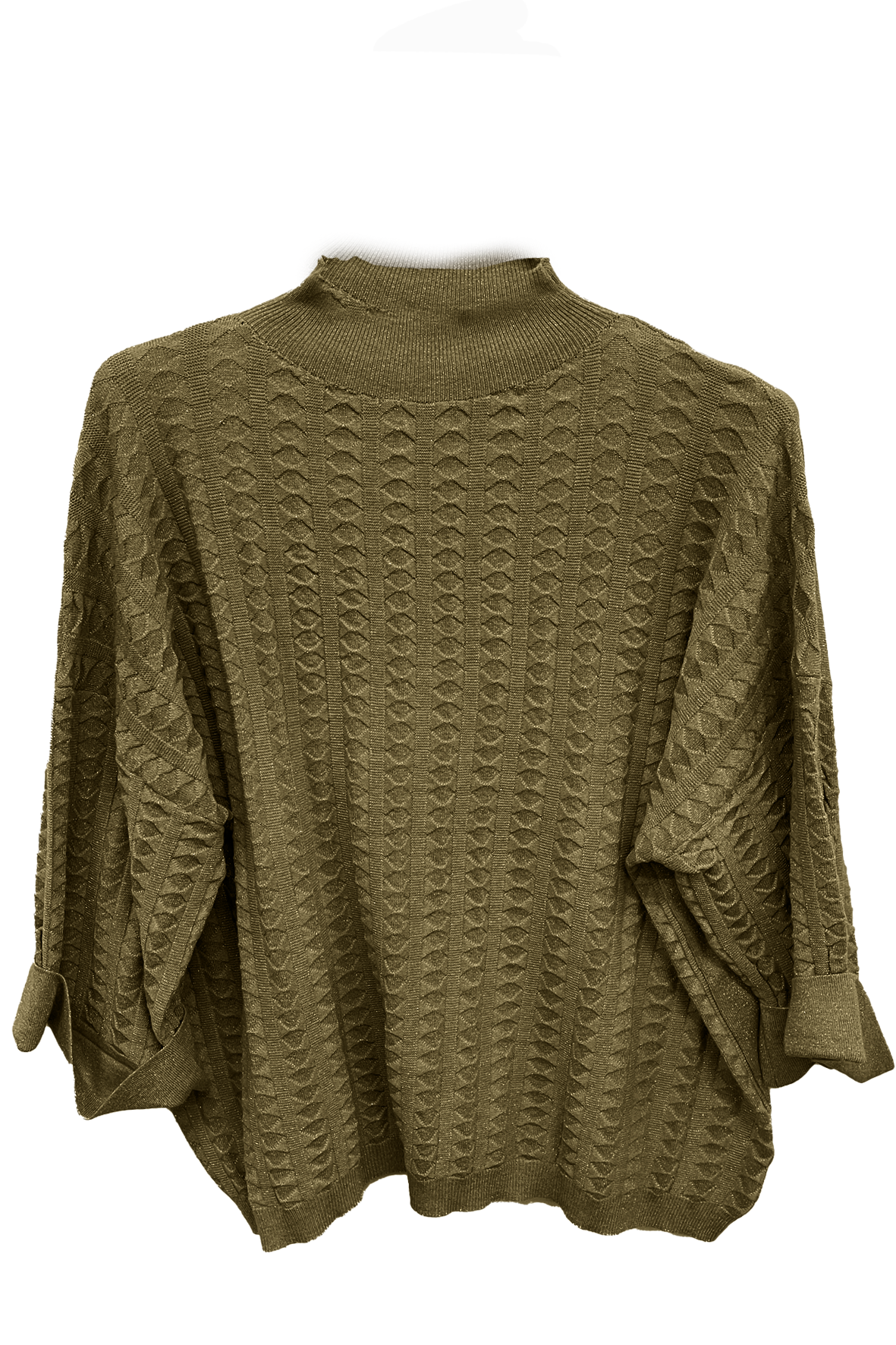 Maglione a maniche ampie e a tre quarti A26IMP03129 TABACCO MARICLA