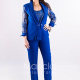 tailleur 3 pz ricamati PF217 ROYAL PAOLA FORTI