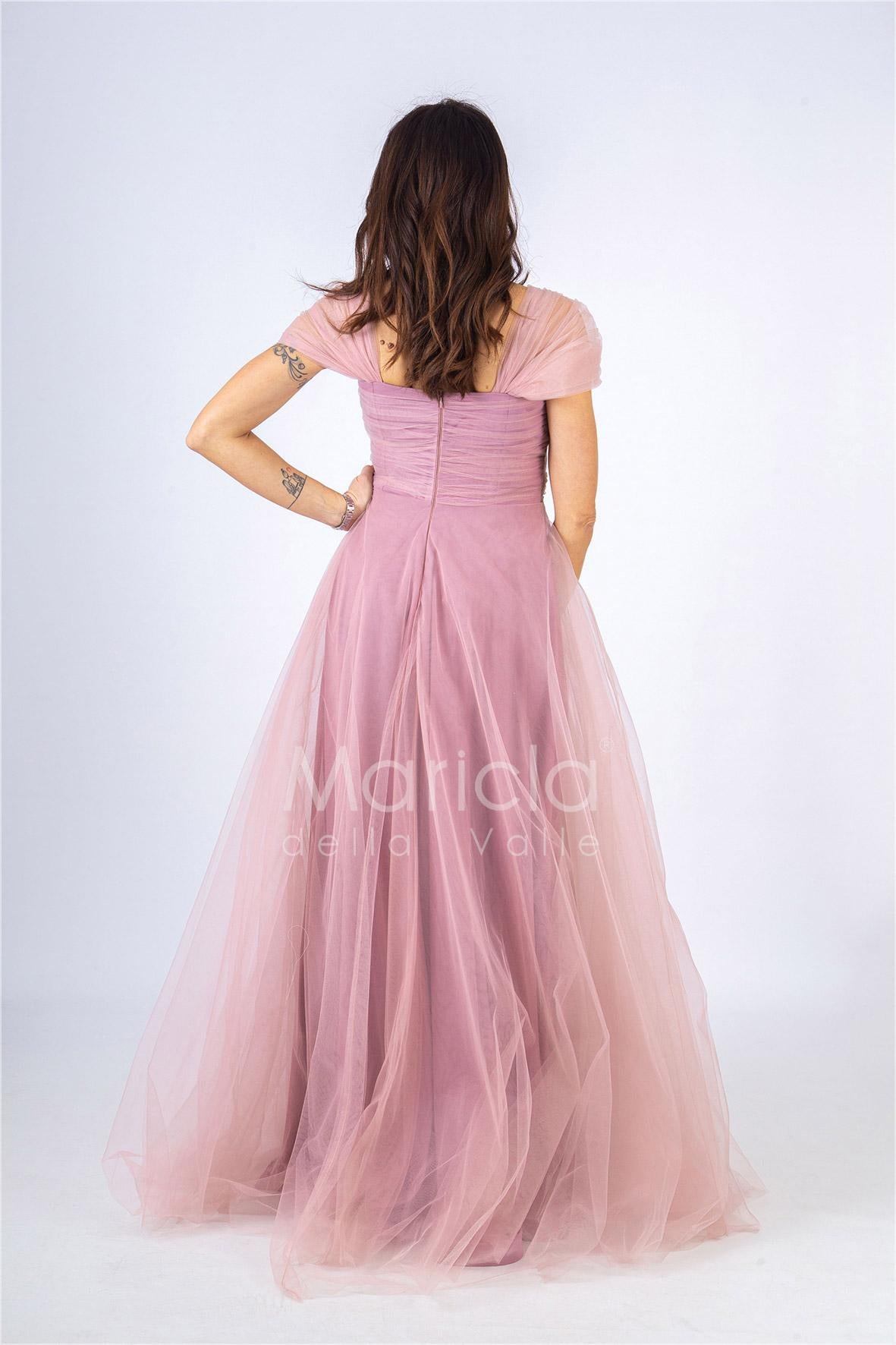 abito incrocio organza JC34898 CIPOLLA MARICLA ELEGANCE