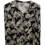 casacca fantasia collo in camicia DB10578 NERO MARICLA