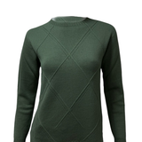 Maglia  a rombi 100% lana CF4366 MILITARE CARLA FERRONI