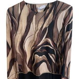 maglia con balza e catenina DB10722 NERO MARICLA